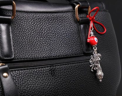 Evil Eye Protection Hanuman Ji ke Gada and Lord Hanuman Charm & Divine OM-Rare to Find Combination of Charms for Good Luck Protection