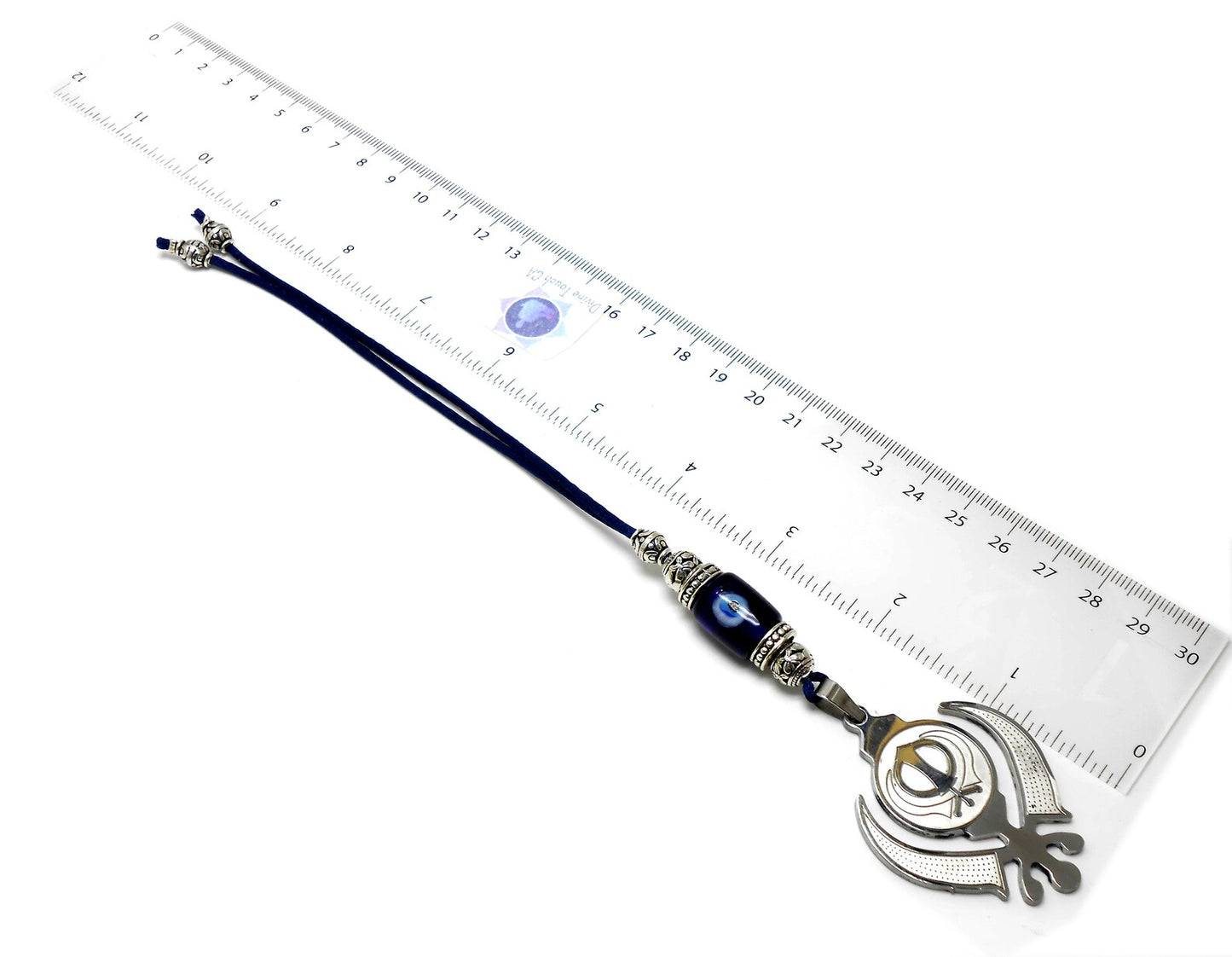 Khanda | Sikh Khanda Sahib | Evil Eye Protection Khanda Hanging | Car Rearview Mirror Ornament Hanging | Sikh Faith Namaste Gift
