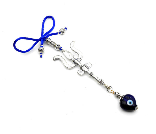 Lord Shiva Trishul and Damroo Pendant Evil Eye Hanging-Lord Shiva Trishul-Mahadev Trishul Pendant Hanging for Door Knob