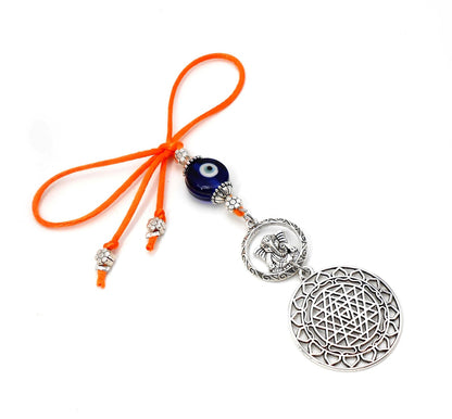 Divine Sri Yantra Evil Eye Protection Hanging-Money Attraction Yantra/Amulet for Good Luck,Success,Fortune,Prosperity & phenomenal Abundance