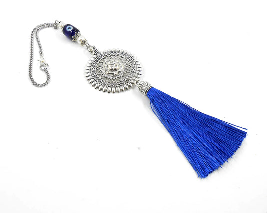 Evil Eye Protection Lord Ganesha Hanging For Car Rear View Mirror-Positive Energy for Happiness / Good Fortune /Good Luck/Prosperity/Success