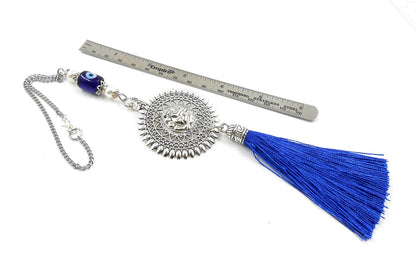 Evil Eye Protection Lord Ganesha Hanging For Car Rear View Mirror-Positive Energy for Happiness / Good Fortune /Good Luck/Prosperity/Success