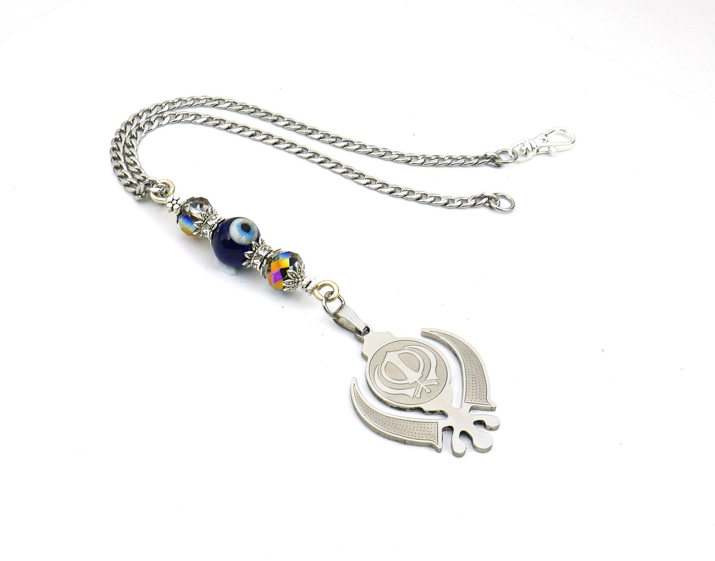 Khanda | Sikh Khanda Sahib | Precision Laser Cut | Car Rearview Mirror Ornament | Blessings | Faith | Oneness