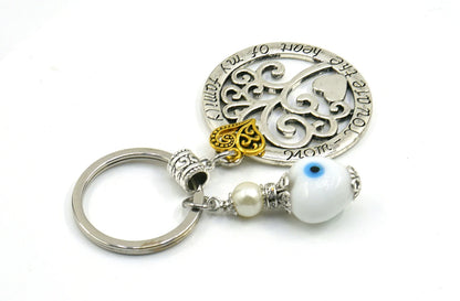 Evil Eye Protection for Mom, Mom Gratitude & Respect Keychain/Christmas , Thank you Mom Gift For Mom from Daughter and Son, I love you Mom.