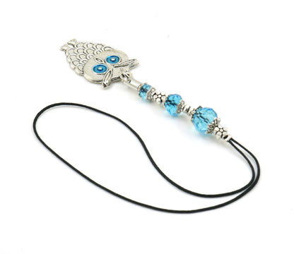 Owl | Evil Eye Protection | Bag Backpack Cellphone Case Charm Ornament | Good Luck | Positive Vibes | Intuition Power | Inner Wisdom