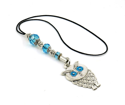 Owl | Evil Eye Protection | Bag Backpack Cellphone Case Charm Ornament | Good Luck | Positive Vibes | Intuition Power | Inner Wisdom