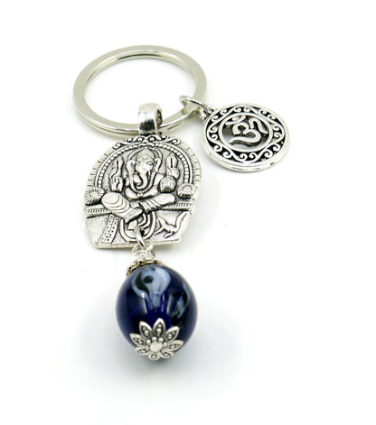 D Divine Lord Ganesha Evil Eye Key Ring/ Key Chain for Buri Nazar/Buri Drishti /Negative Vibes Protection-Evil Eye Protection Key Ring