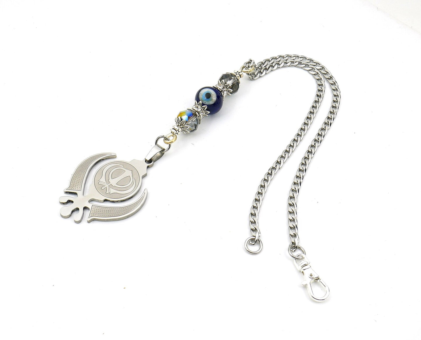 Khanda | Sikh Khanda Sahib | Precision Laser Cut | Car Rearview Mirror Ornament | Blessings | Faith | Oneness