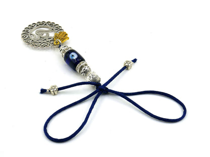 OM | Hamsa Hand | Evil Eye Protection | Car Rearview Mirror Ornament | Good Luck | Positive Vibrations