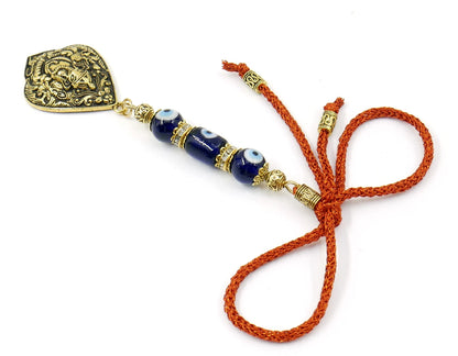 d Lord Ganesha Evil Eye Protection Accessory For Car Rear view mirror-Positive Energy for Happiness/Good Fortune/Good Luck/Prosperity/Succ