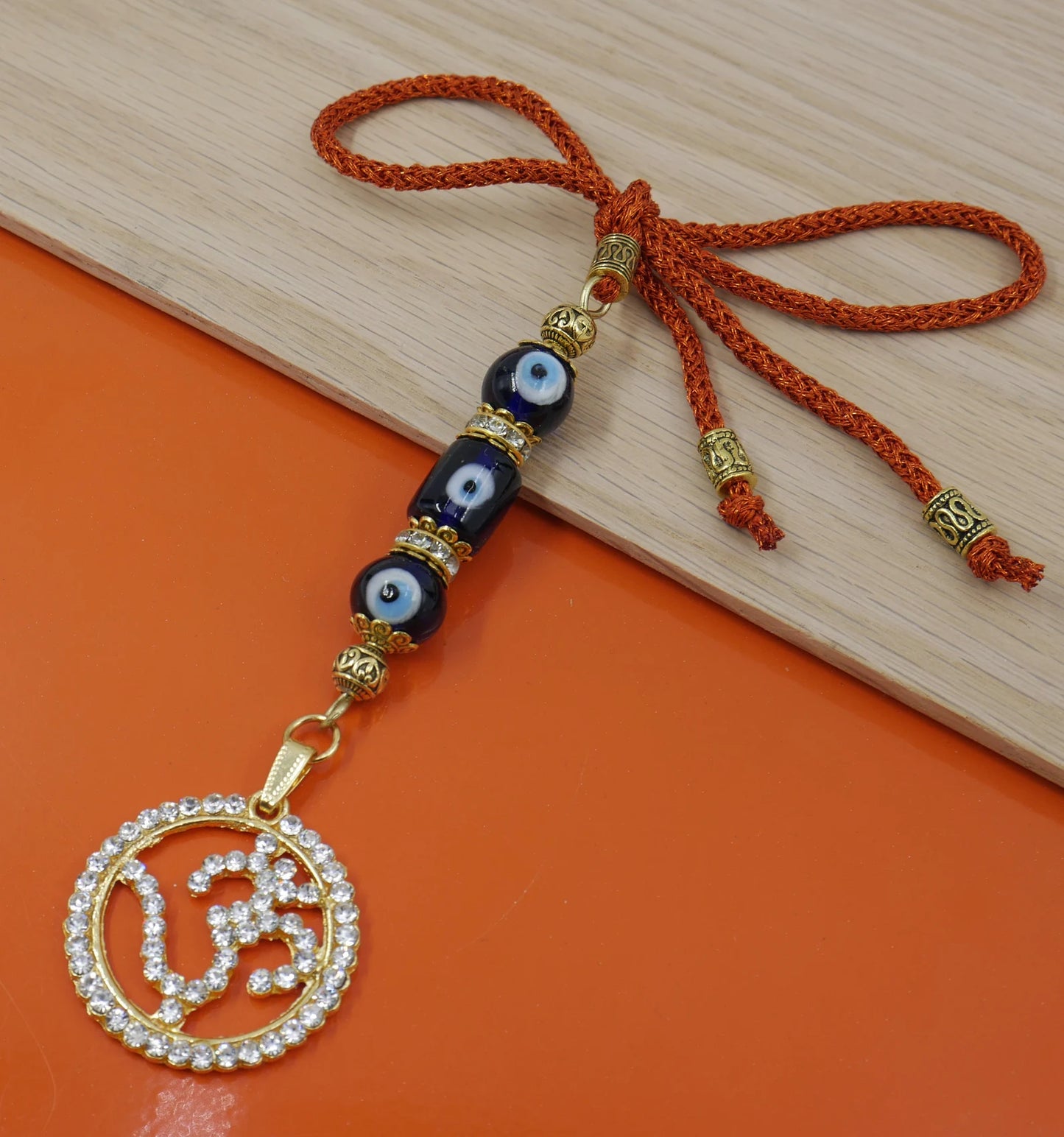 Evil Eye-Evil Eye Protection-Divine OM Hanging for Car/Home/Office/Business for Positive Vibes, Happiness, Good Fortune & Prosperity