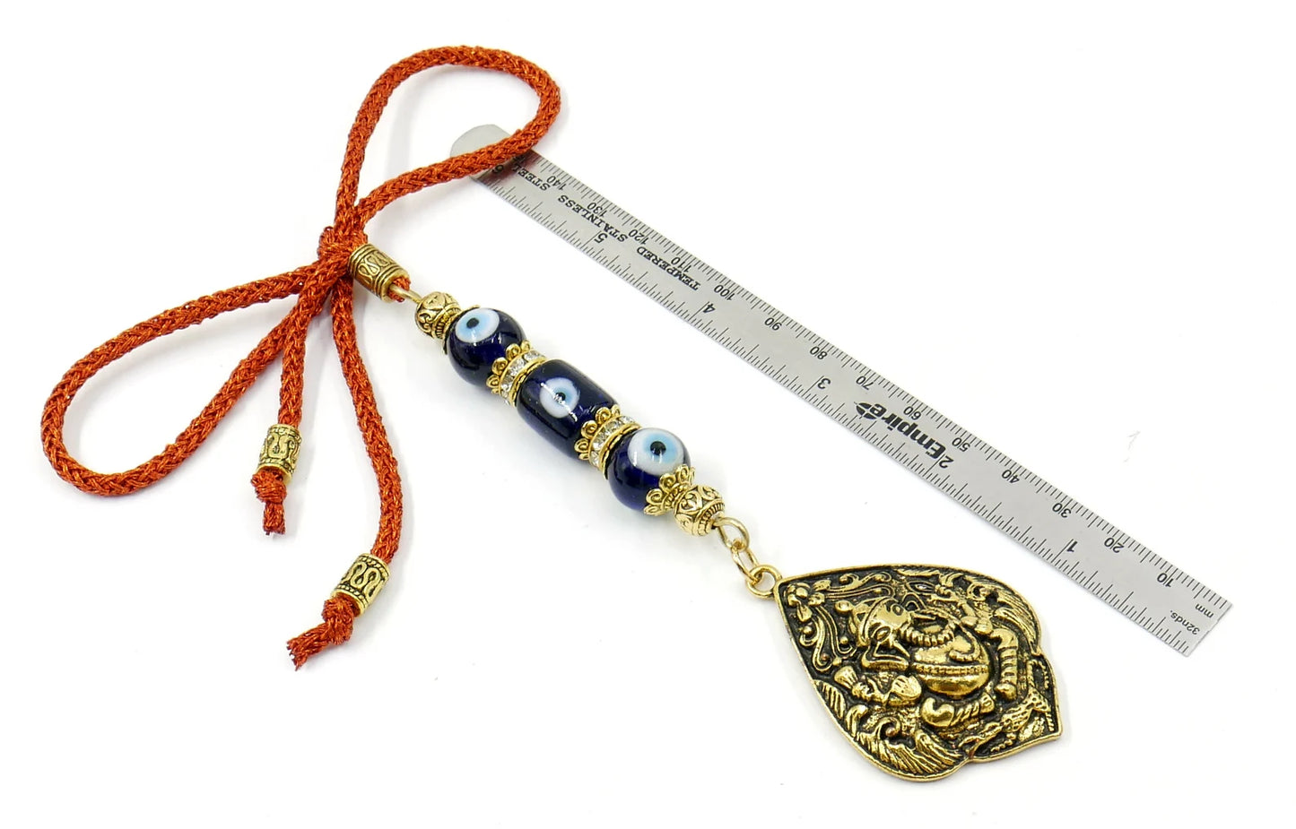 d Lord Ganesha Evil Eye Protection Accessory For Car Rear view mirror-Positive Energy for Happiness/Good Fortune/Good Luck/Prosperity/Succ