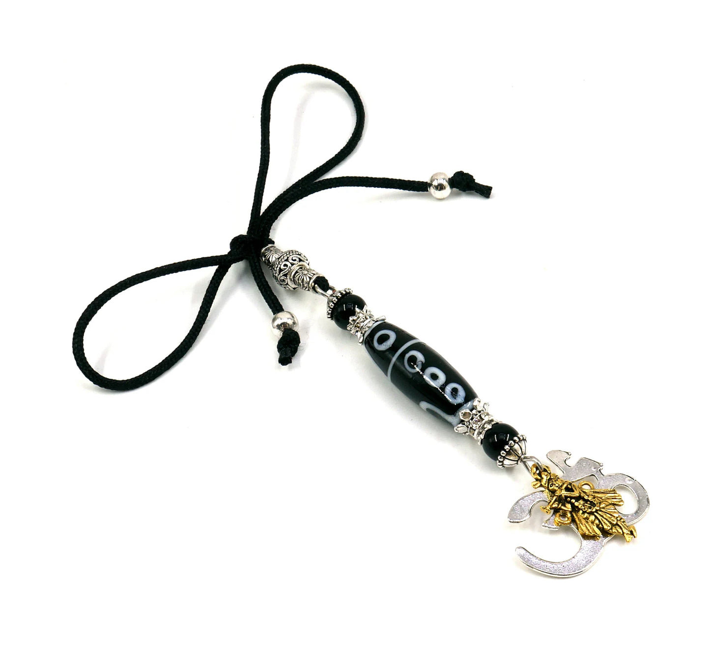 OM | Krishna | Radha Krishna | Evil Eye Protection | Car Rearview Mirror Ornament | Good Luck | Positive Vibes | Positive Vibrations