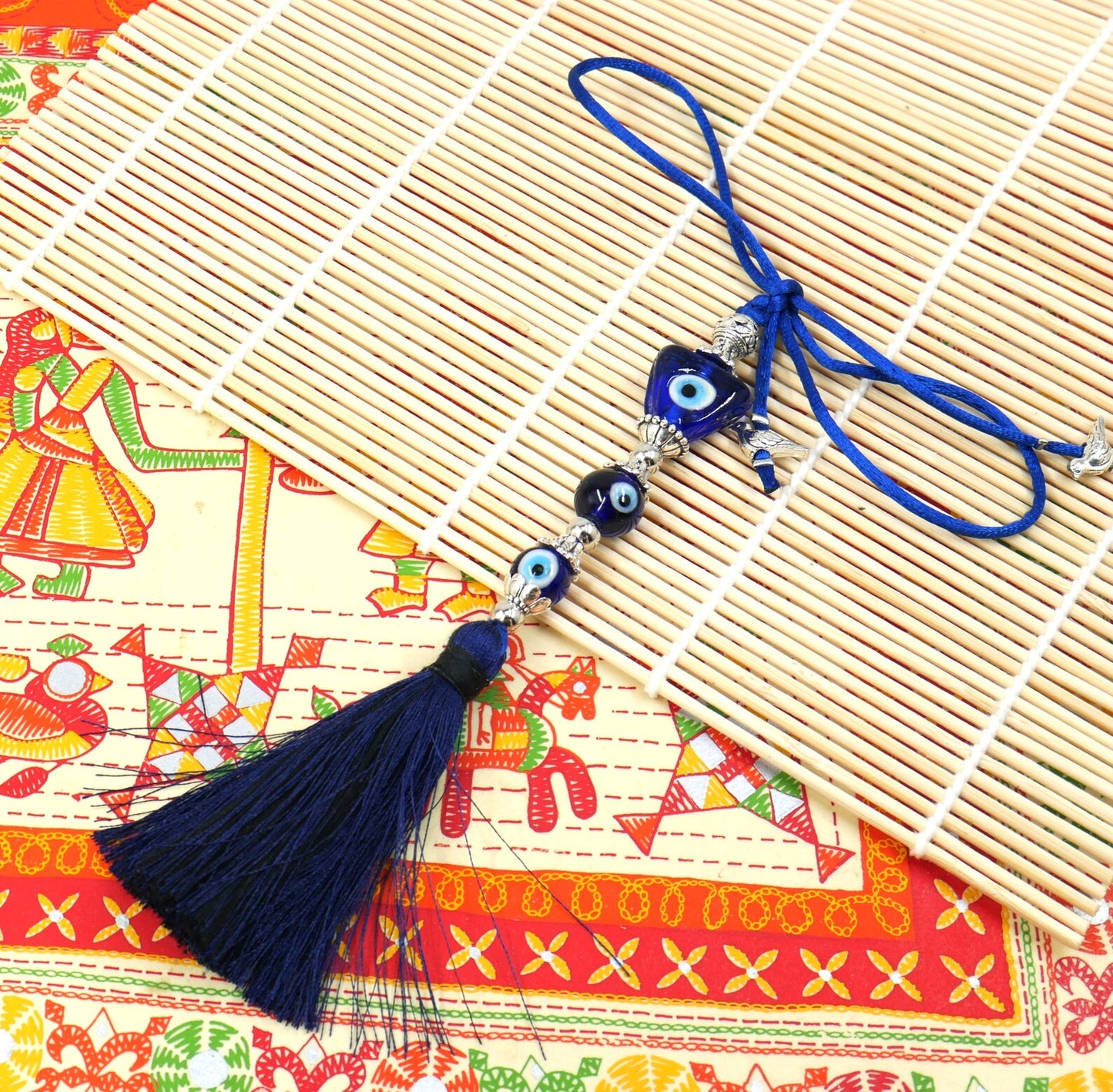 Evil Eye Protection | Car Rearview Mirror Ornament | Good Luck | Positive Vibes | Positive Vibrations