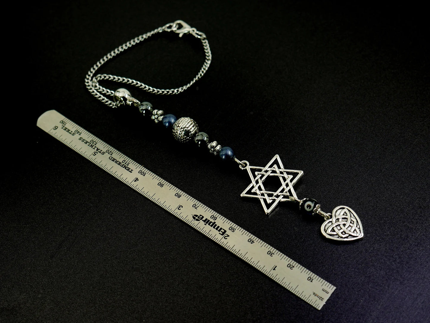 Evil Eye Protection | Star of David protection Amulet | Endless Knot Star of David for Blessing Good Luck Protection Hanging for Home or Car