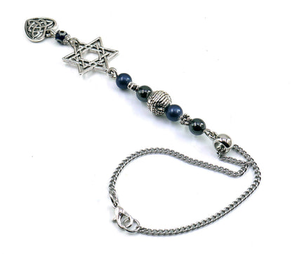 Evil Eye Protection | Star of David protection Amulet | Endless Knot Star of David for Blessing Good Luck Protection Hanging for Home or Car