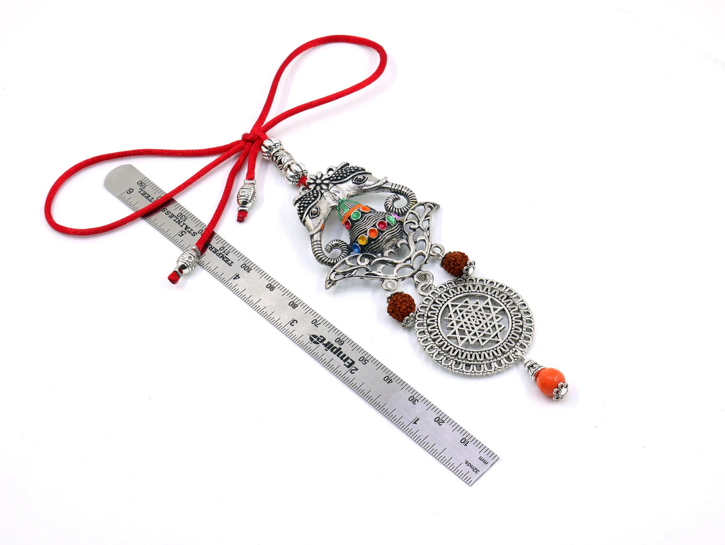 Very Rare Mangal Kalash Yantra Hanging | Mangal Kalash with Gajraj (Good Luck & Prosperity Elephants) and Sri Yantra | Prosperity Yantra