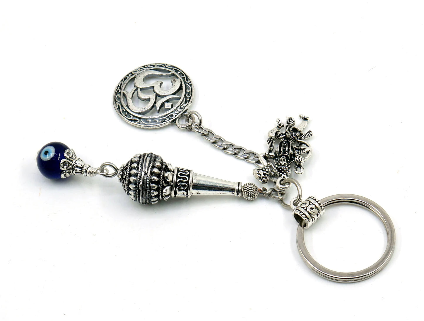 Evil Eye Protection Hanumanji & Beautiful Desined Hanumanji ke Gada Charms with Divine OM Charm-Divine Combination Charms for Good Luck