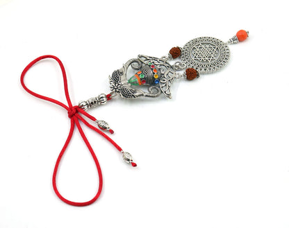 Very Rare Mangal Kalash Yantra Hanging | Mangal Kalash with Gajraj (Good Luck & Prosperity Elephants) and Sri Yantra | Prosperity Yantra