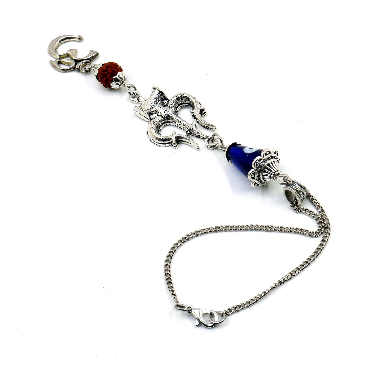 Lord Shiva Trishul and Damroo Pendant Evil Eye Hanging-Lord Shiva/Mahadev Trishul & OM Pendant Evil Eye Protection Door Knob Hanging