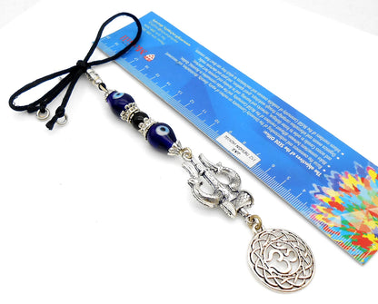 Lord Shiva Trishul and Damroo Pendant Evil Eye Hanging-Lord Shiva/Mahadev Trishul & OM Pendant Evil Eye Protection Door Knob Hanging
