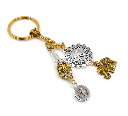 Evil eye Protection Lord Hanumanji Kavach(Amulet)-Indian Hindu Protection & Strength Key Ring for Home/Car/Office/Business-Hindu Deity Charm