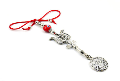 Lord Shiva Trishul and Damroo Pendant Evil Eye Hanging-Lord Shiva Trishul-Mahadev Trishul Pendant Hanging for Door Knob