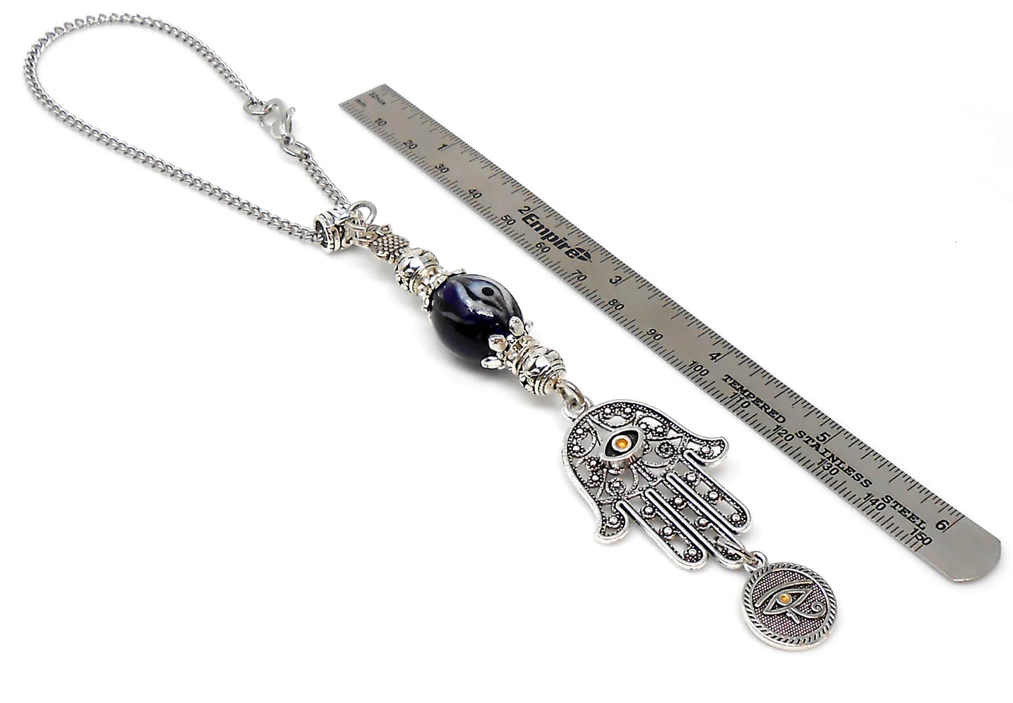 Evil Eye, Hamsa Hand Pendant Evil Eye Protection Car Rear View Mirror Hanging, Hamsa Hand Jewerely, Good Luck Car Decor, Travel Safe Gift