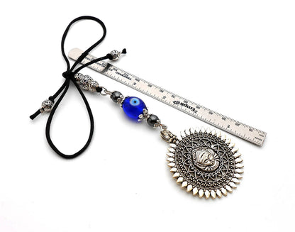 Durga, Maa Durga, Hindu Goddess Car Rear View Mirror Hanging , Amba Maa Hanging for Home Wall/Door/Car/Bag for Divine Blessings & Protection