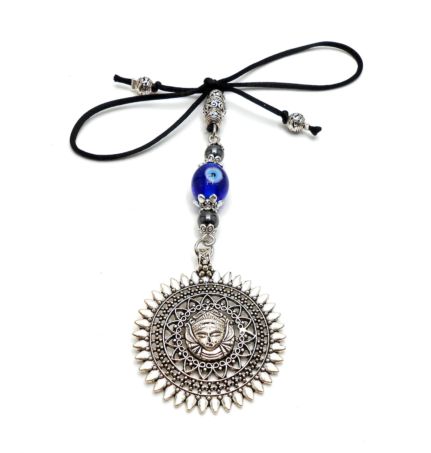 Durga, Maa Durga, Hindu Goddess Car Rear View Mirror Hanging , Amba Maa Hanging for Home Wall/Door/Car/Bag for Divine Blessings & Protection