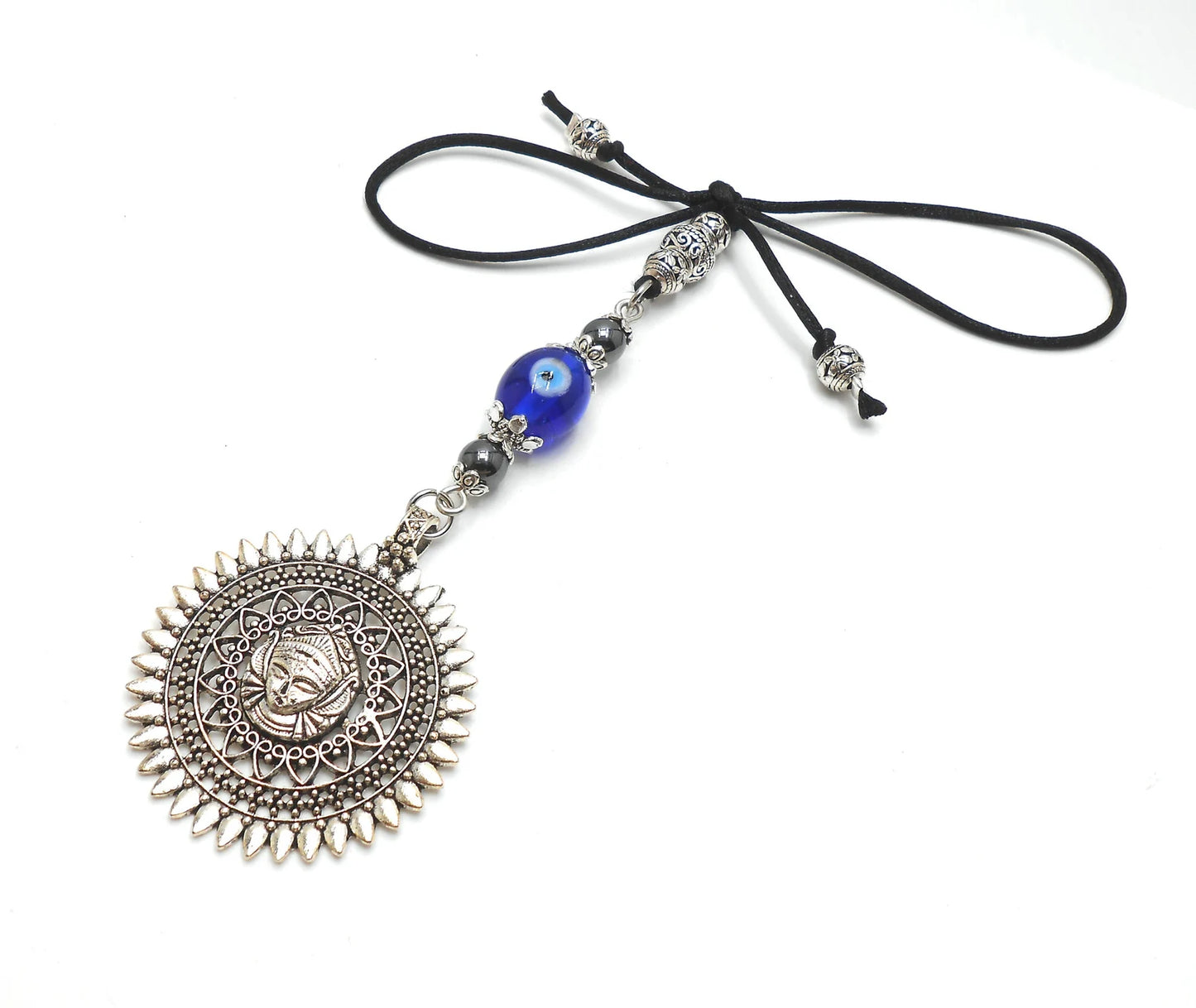 Durga, Maa Durga, Hindu Goddess Car Rear View Mirror Hanging , Amba Maa Hanging for Home Wall/Door/Car/Bag for Divine Blessings & Protection