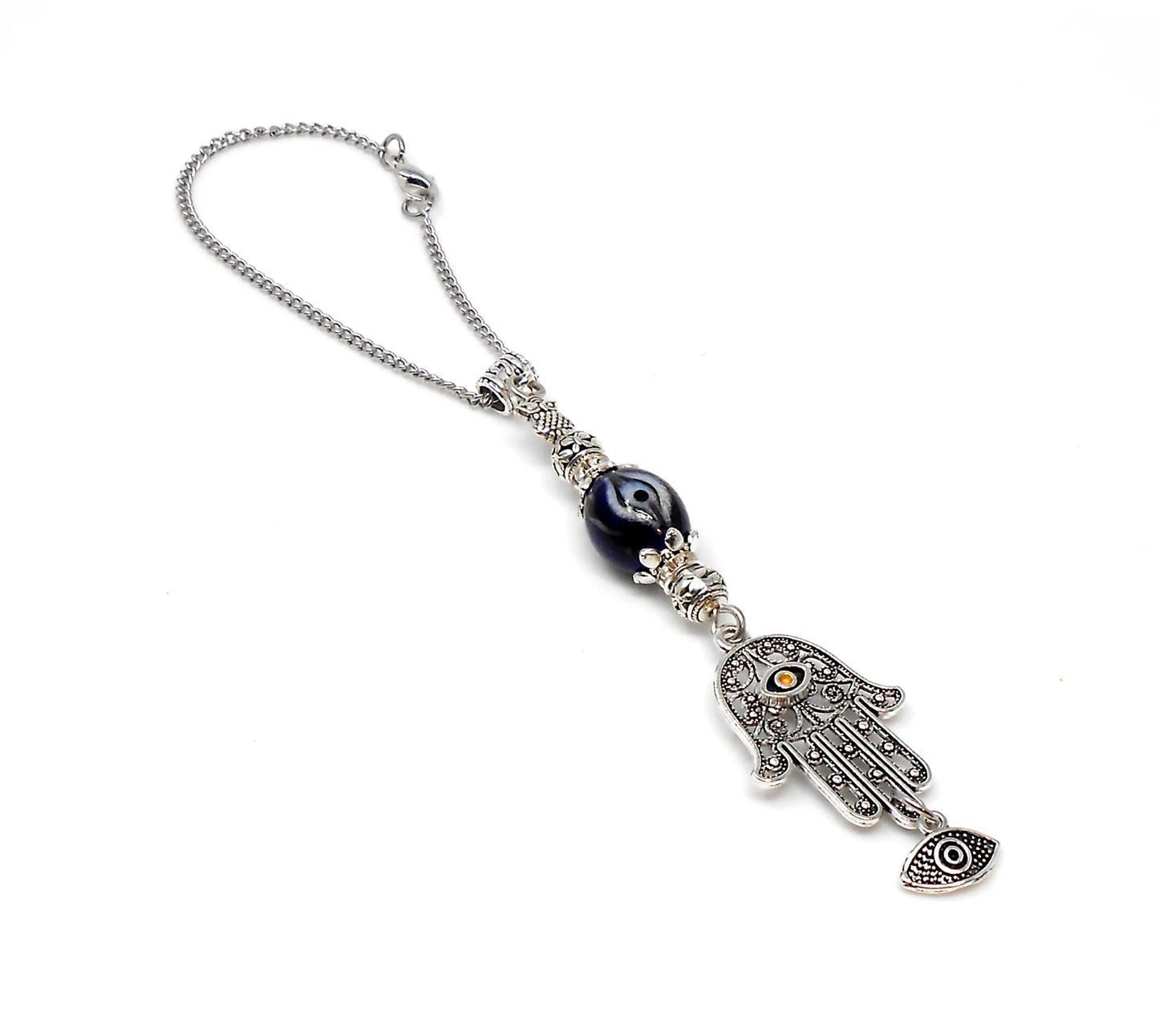Evil Eye, Hamsa Hand Pendant Evil Eye Protection Car Rear View Mirror Hanging, Hamsa Hand Jewerely, Good Luck Car Decor, Travel Safe Gift