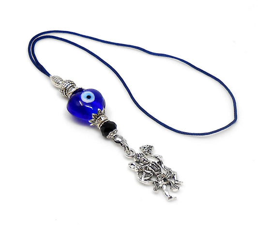 Evil Eye Protection Lord Hanuman ji Kavach (Amulet)-Cell Phone Dangler-Rear View Mirror Car Hanger-Indian Hindu God of Protection & Strength
