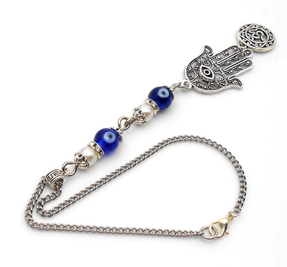 Evil Eye, Hamsa Hand & OM Pendant Evil Eye Protection Car Rear View Mirror Hanging, Hamsa Jewerely, Good Luck Car Decor, Travel Safe Gift