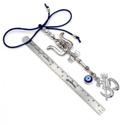 Lord Shiva Trishul and Damroo Pendant Evil Eye Hanging-Lord Shiva Trishul-Mahadev Trishul Pendant Hanging for Door Knob