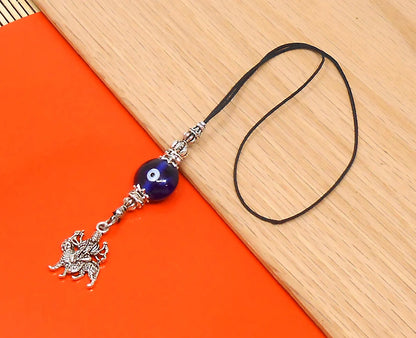 Evil Eye Protection Goddess Durga Maa Kavach(Amulet)-Cell Phone Dangler-Rear View Mirror Car Hanger- Hindu Goddess of Protection & Strength