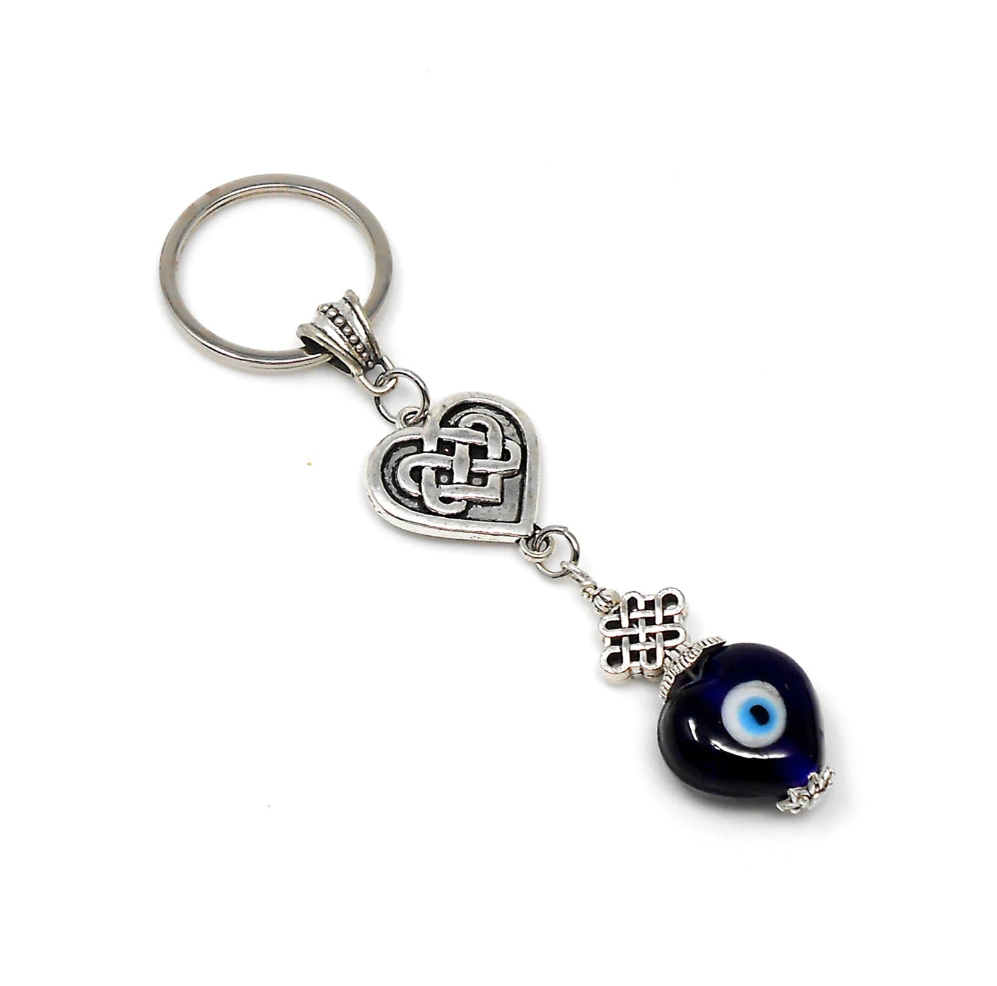 Evil Eye Mystic Endless/Celtic knot Car Mirror Hanging/keychain | Love Knot/Tying Love knot Evil Eye Protection Key Ring/Hanging & Good Luck