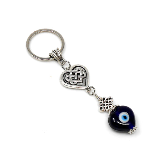 Evil Eye Mystic Endless/Celtic knot Car Mirror Hanging/keychain | Love Knot/Tying Love knot Evil Eye Protection Key Ring/Hanging & Good Luck