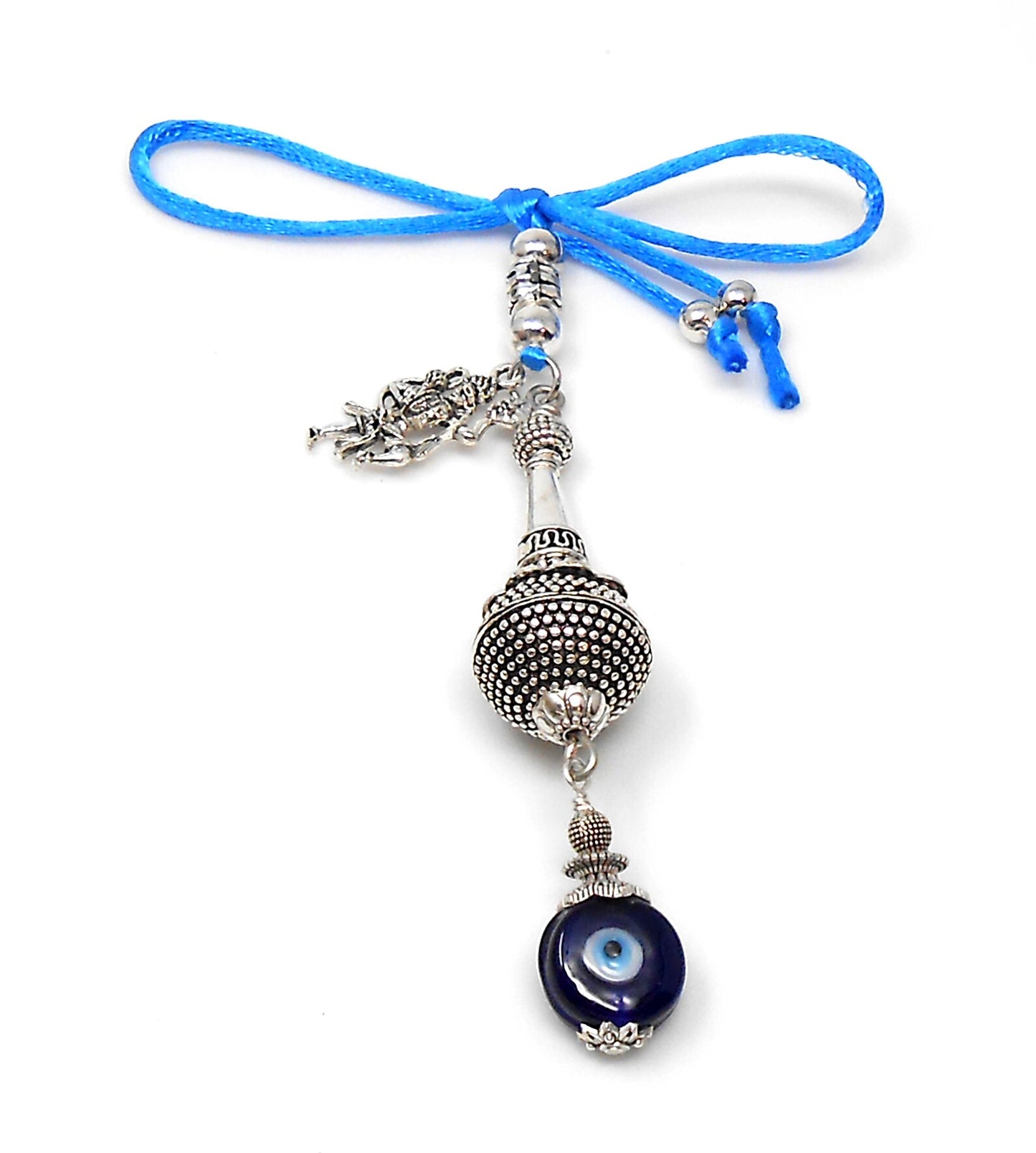 Evil eye Protection Lord Hanuman ji Kavach (Amulet)-Indian Hindu God of Protection & Strength Amulet for Car Rear View Mirror Hanging