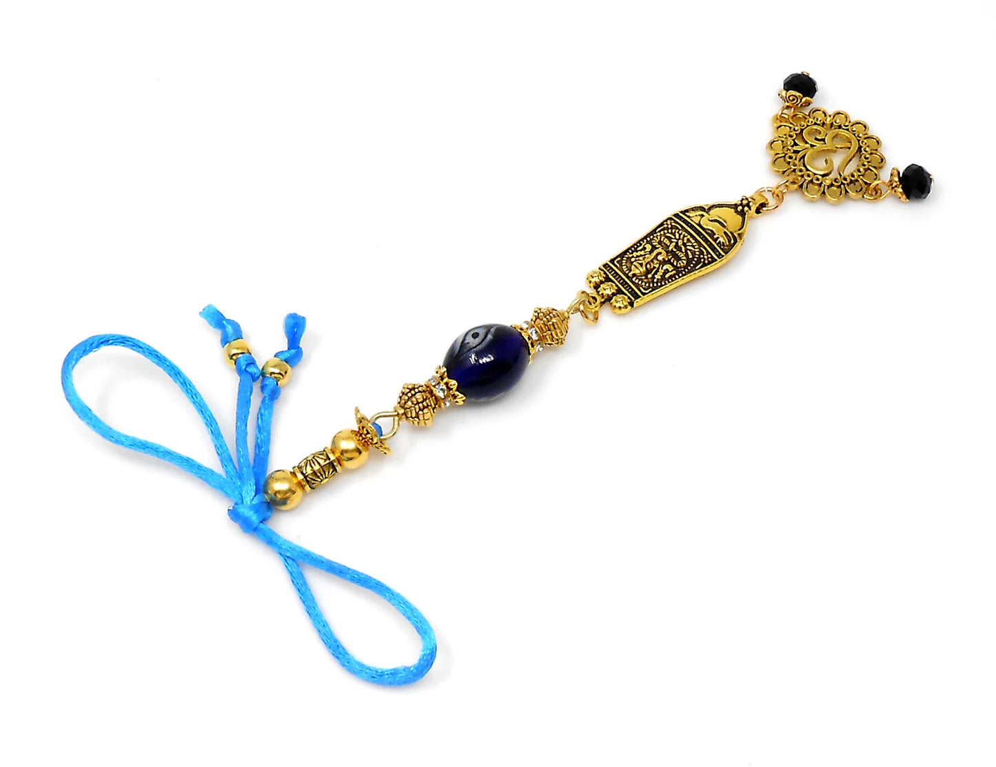 Ganesha | Evil Eye Protection | Car Rearview Mirror Ornament | Good Luck | Happiness | Good Fortune | Success | Prosperity | Spirituality