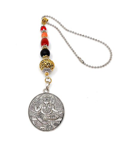 Ganesha | Evil Eye Protection | Car Rearview Mirror Ornament | Good Luck | Happiness | Good Fortune | Success | Prosperity | Spirituality