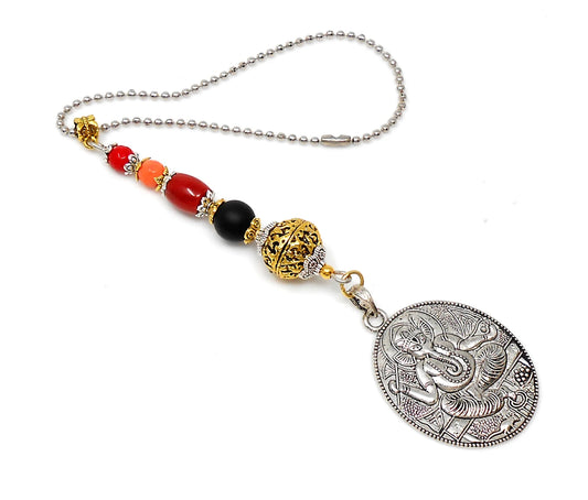 Ganesha | Evil Eye Protection | Car Rearview Mirror Ornament | Good Luck | Happiness | Good Fortune | Success | Prosperity | Spirituality