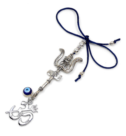 Lord Shiva Trishul and Damroo Pendant Evil Eye Hanging-Lord Shiva Trishul-Mahadev Trishul Pendant Hanging for Door Knob