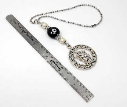 Ganesha | Evil Eye Protection | Car Rearview Mirror Ornament | Good Luck | Happiness | Good Fortune | Success | Prosperity | Spirituality