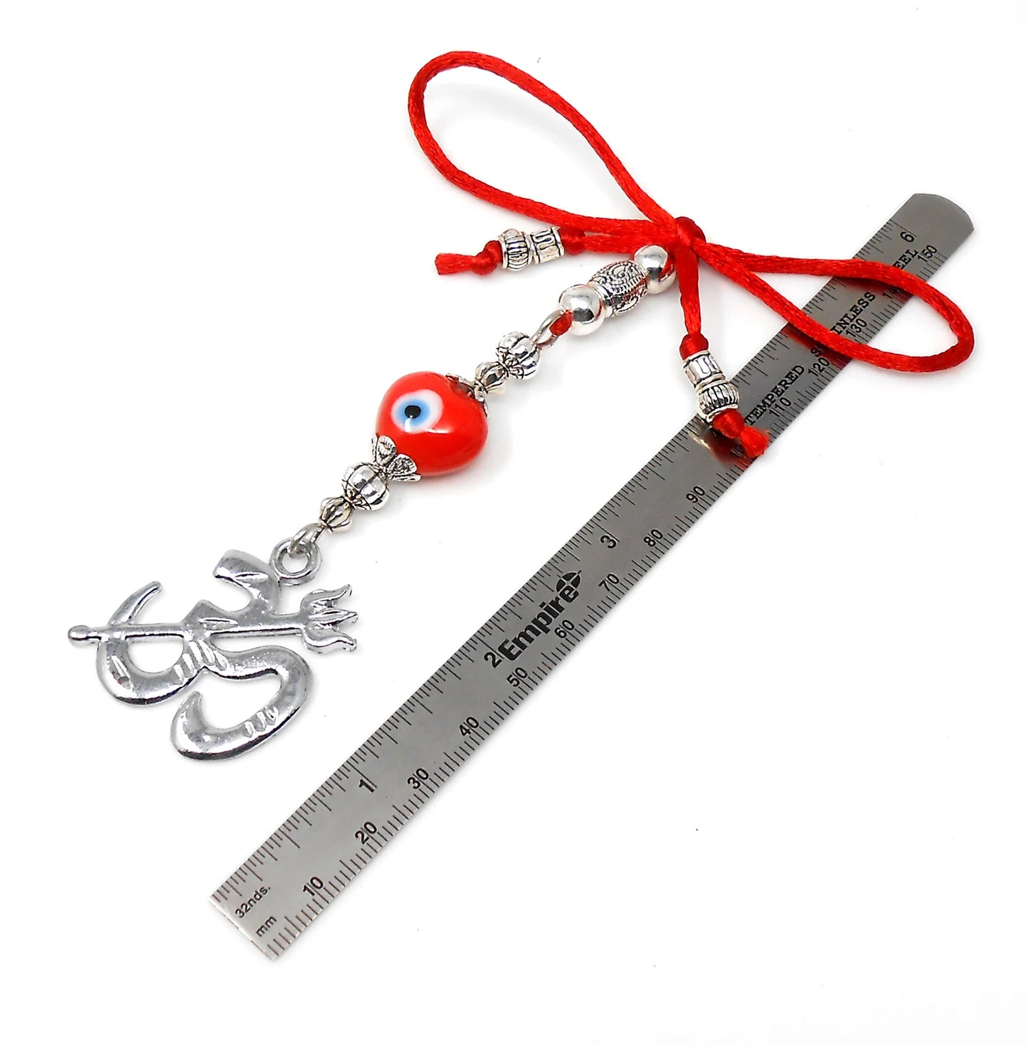 Om Rear View Mirror Car Charm Ornament Hanging-Om Negative Energies Protection Hanging for Good Luck & Good Fortune, Handbag Décor Dangle