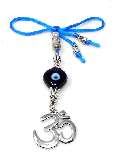 Om Rear View Mirror Car Charm Ornament Hanging-Om Negative Energies Protection Hanging for Good Luck & Good Fortune, Handbag Décor Dangle