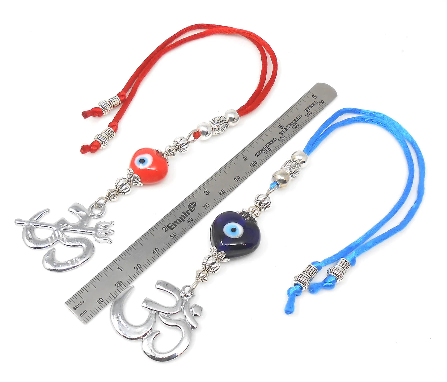 Om Rear View Mirror Car Charm Ornament Hanging-Om Negative Energies Protection Hanging for Good Luck & Good Fortune, Handbag Décor Dangle