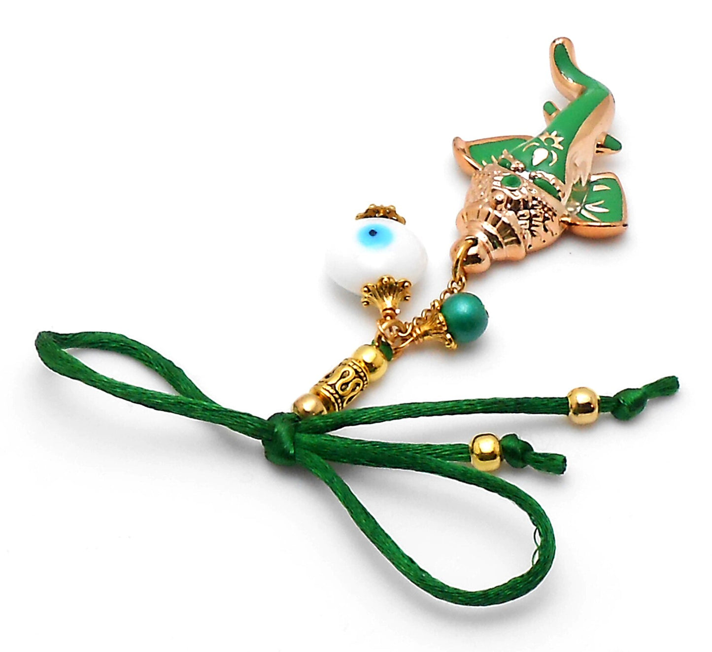 Ganesha | Evil Eye Protection | Car Rearview Mirror Ornament | Good Luck | Happiness | Good Fortune | Success | Prosperity | Spirituality