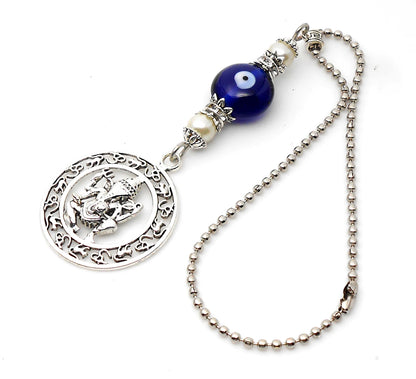 Ganesha | Evil Eye Protection | Car Rearview Mirror Ornament | Good Luck | Happiness | Good Fortune | Success | Prosperity | Spirituality