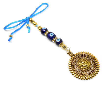 Ganesha | Evil Eye Protection | Car Rearview Mirror Ornament | Good Luck | Happiness | Good Fortune | Success | Prosperity